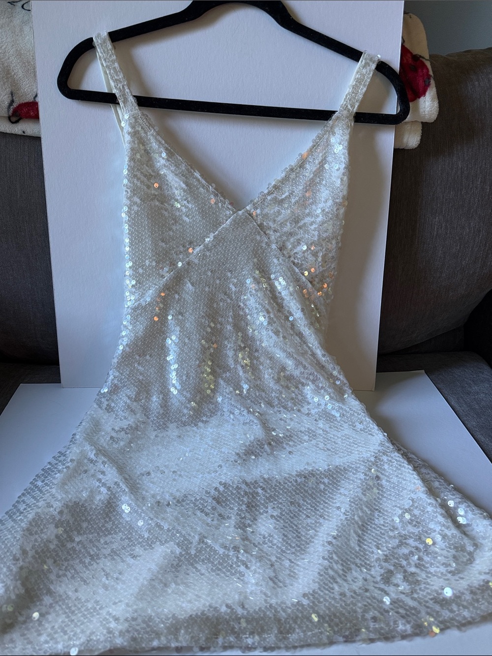 Show me your mumu White Sequin Dress size medium